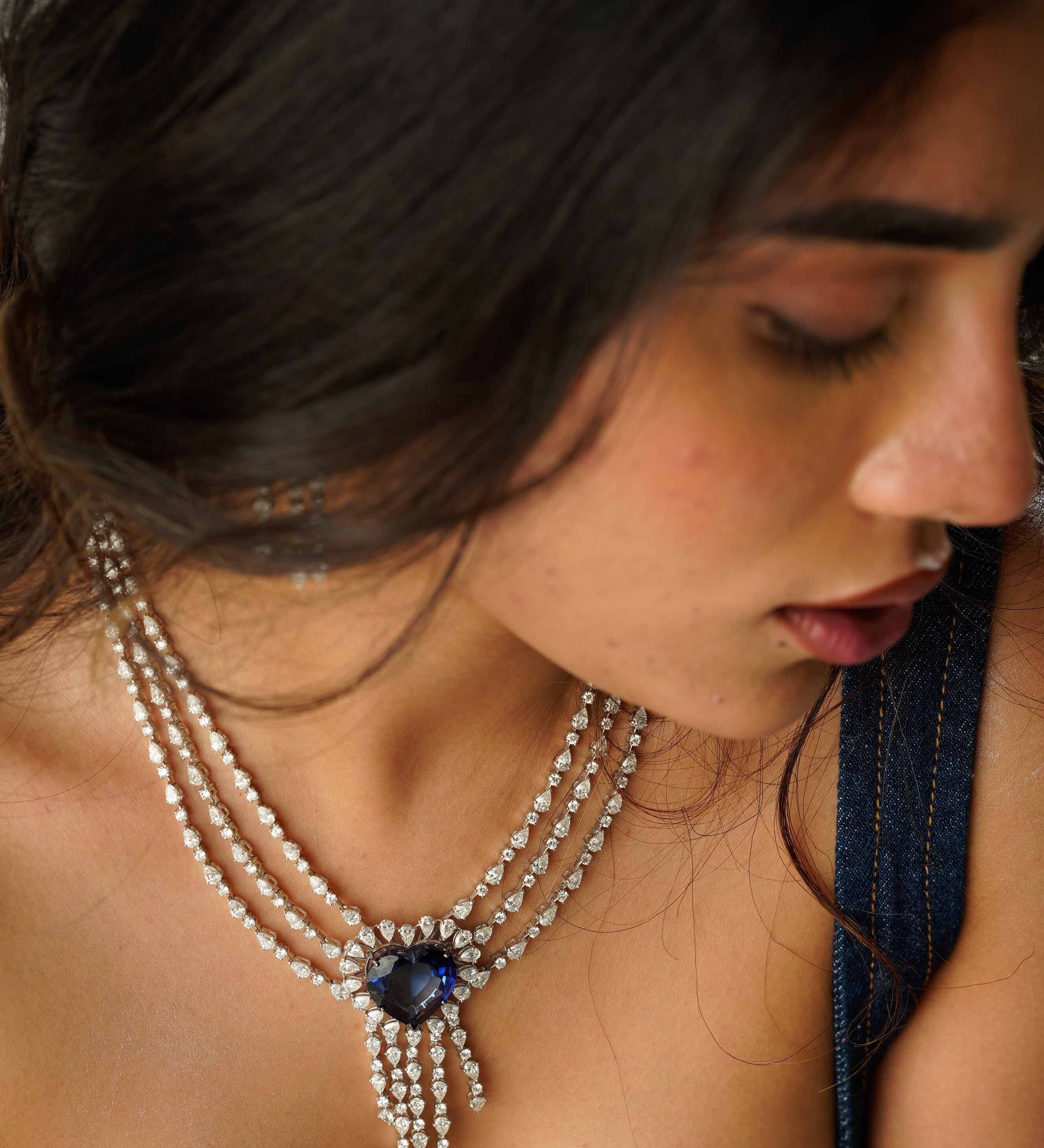 Lab grown diamond necklace