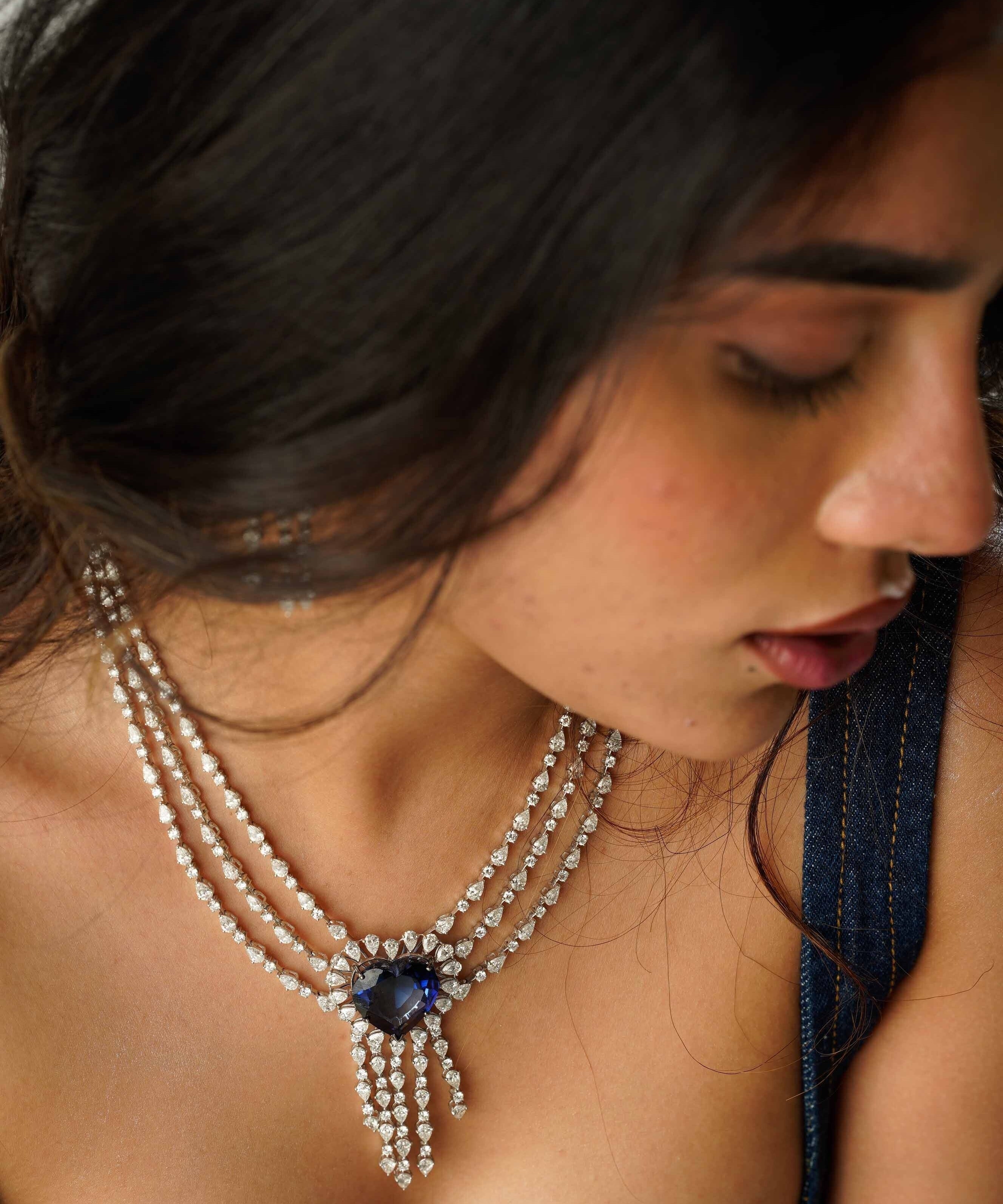 Lab grown diamond necklace