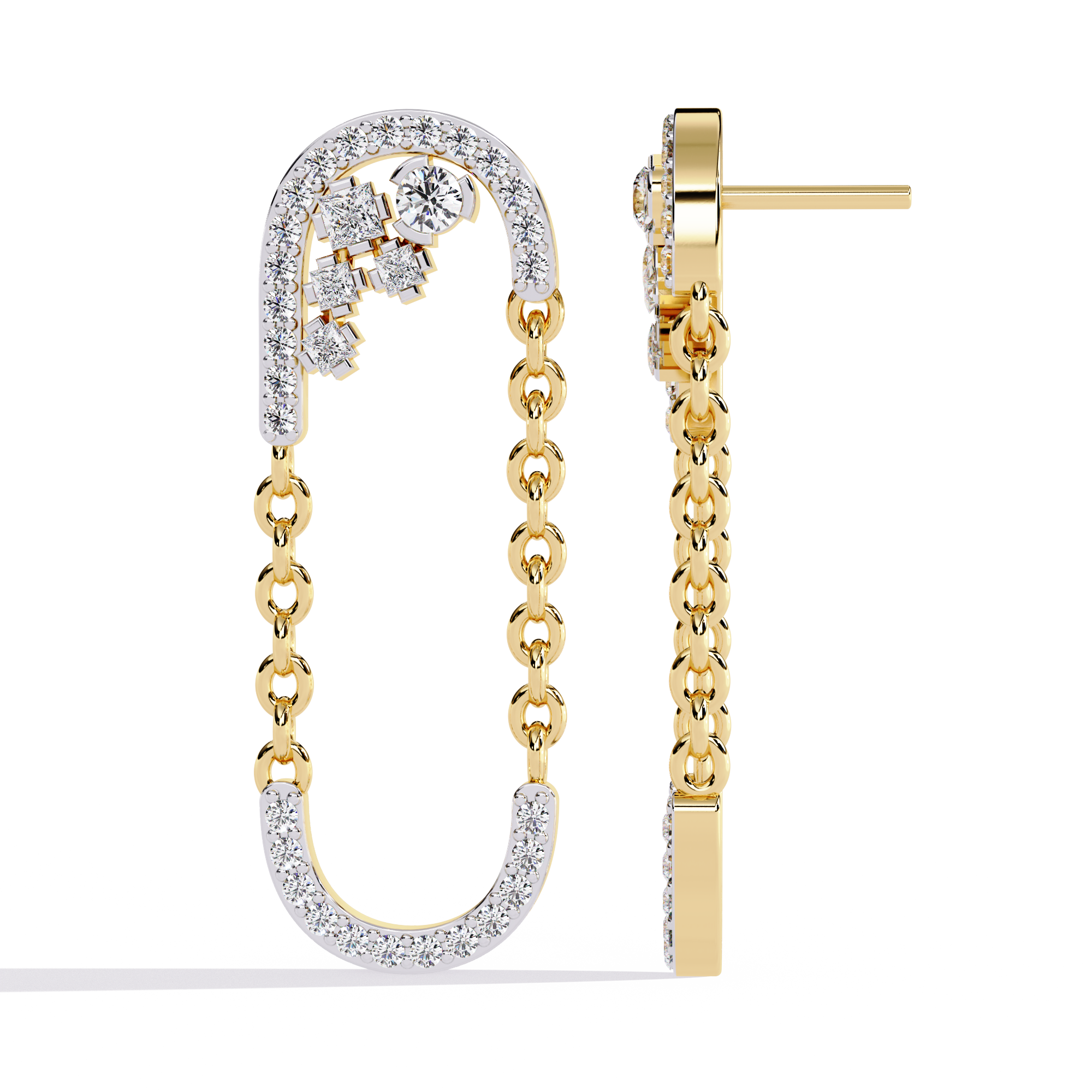 Celestia Round Lab Grown Diamond Danglers – Nivara