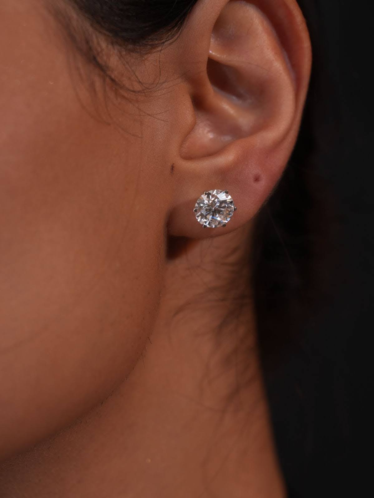 Sia | Solitaire Diamond Stud Earrings