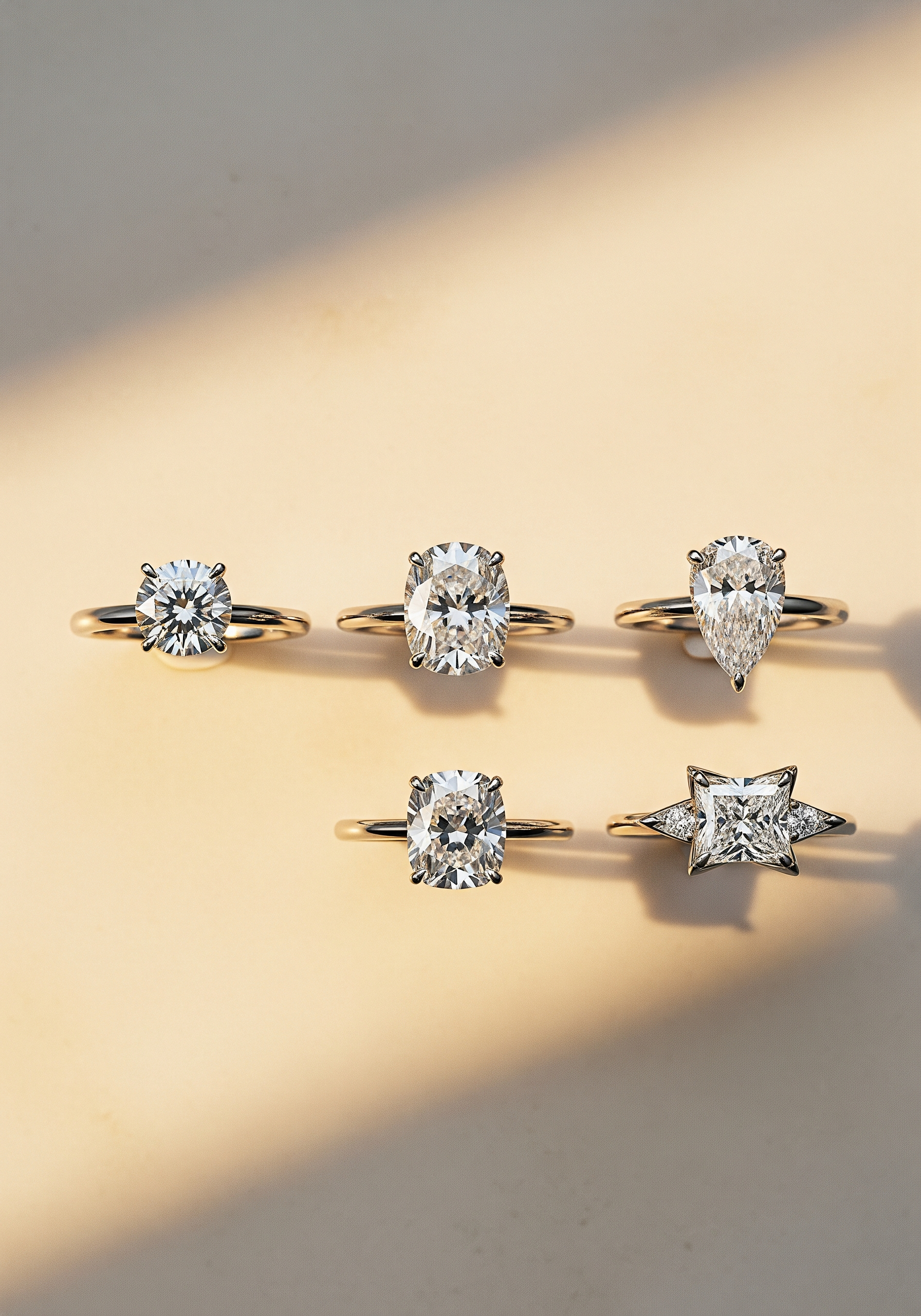 Close-up of a woman hand wearing a delicate lab-grown diamond solitaire ring, her first fine jewellery piece