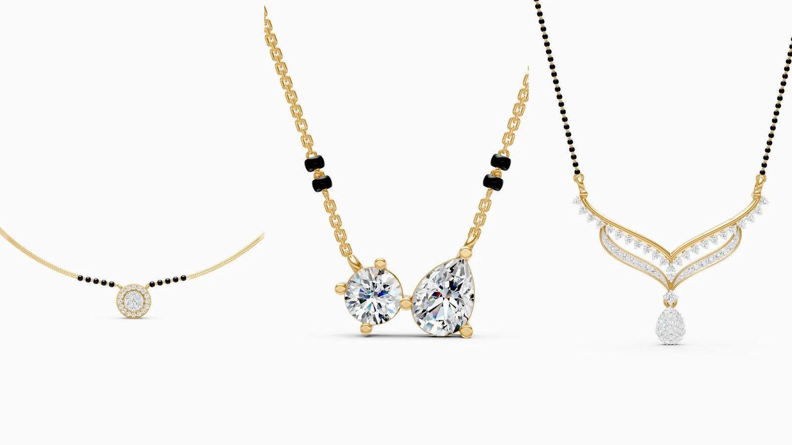 Lab grown diamond mangalsutra designs by Nivara