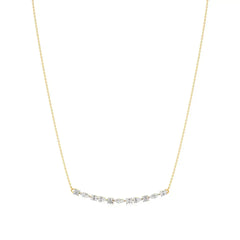 Anek | Multi-Shape Lab Grown Diamonds Bar Necklace - Nivara