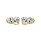 Mode | Hear & Emerald Duo Lab-Grown Diamond Studs - Nivara