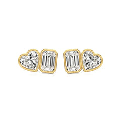 Mode | Hear & Emerald Duo Lab-Grown Diamond Studs - Nivara
