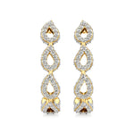 Jess | Round Lab-Grown Diamonds J-Shaped Hoops - Nivara