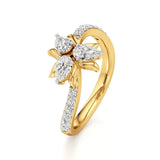 Flora | Round & Pear Lab-Grown Diamond Ring - Nivara
