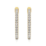 Mode | 32-Round Lab-Grown Diamond Inside-Outside Hoop Earrings - Nivara