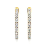 Mode | 32-Round Lab-Grown Diamond Inside-Outside Hoop Earrings - Nivara