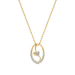 Sneh | Round Lab Grown Diamonds Heart Motif Pendant - Nivara