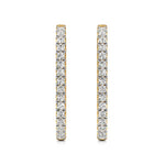 Mode | Round Lab-Grown Diamond Sleek Hoop Earrings - Nivara