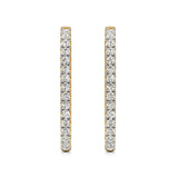 Mode | Round Lab-Grown Diamond Sleek Hoop Earrings - Nivara