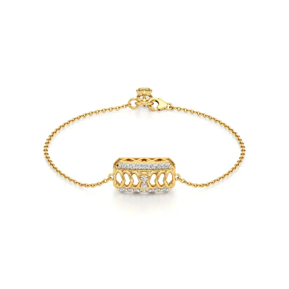 Rupak | Round Lab Grown Diamonds Daily Wear Chain Bracelet - Nivara