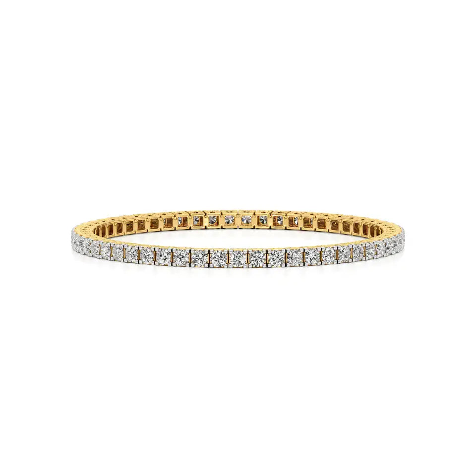 Ishar | Round Lab Grown Diamonds Tennis Bangle - Nivara
