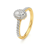 Mira | Round & Oval Lab-Grown Diamond Halo Ring - Nivara