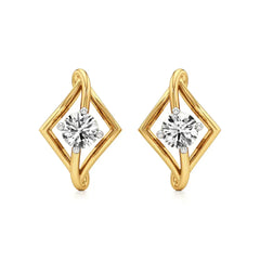 Amaya | Round Solitaire Lab-Grown Diamond Studs - Nivara