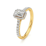 Mira | Emerald Lab-Grown Diamond Halo Ring - Nivara