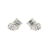 Toi et Moi | Pear & Emerald Lab-Grown Diamond Stud Earrings - Nivara