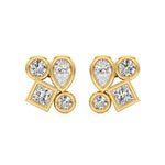 Celestia | Princess, Round and Pear Lab-Grown Diamonds Studs - Nivara
