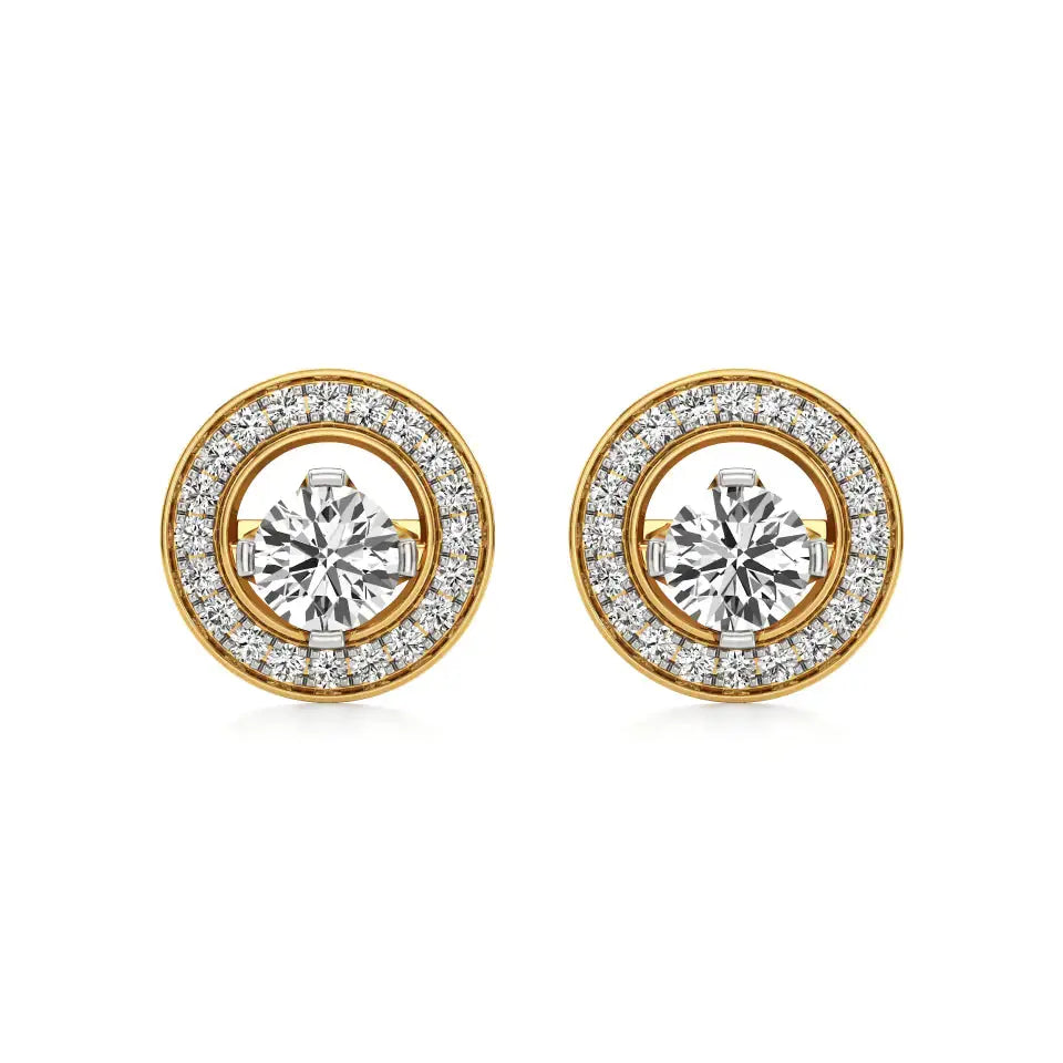 Mira | Round Lab-Grown Diamonds Halo Studs - Nivara