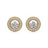 Mira | Round Lab-Grown Diamonds Halo Studs - Nivara