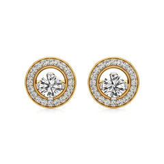 Mira | Round Lab-Grown Diamonds Halo Studs - Nivara