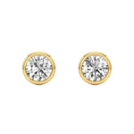 Mirage | Round Lab-Grown Diamond Studs with Bezel Setting - Nivara
