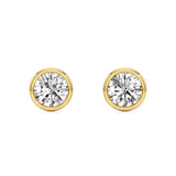Mirage | Round Lab-Grown Diamond Studs with Bezel Setting - Nivara