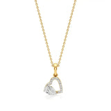 Sneh | Classic Pear & Round Lab Grown Diamonds Pendant - Nivara