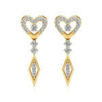 Sneh | Round Lab-Grown Diamonds Dangle Earrings - Nivara