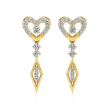 Sneh | Round Lab-Grown Diamonds Dangle Earrings - Nivara