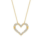Sneh | Round Lab Grown Diamonds Twisted Heart Pendant - Nivara