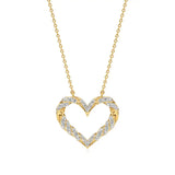 Sneh | Round Lab Grown Diamonds Twisted Heart Pendant - Nivara