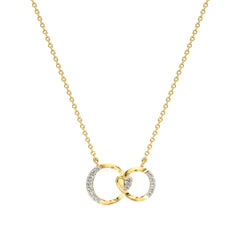 Sneh | Round Lab Grown Diamonds Loop Heart Pendant - Nivara