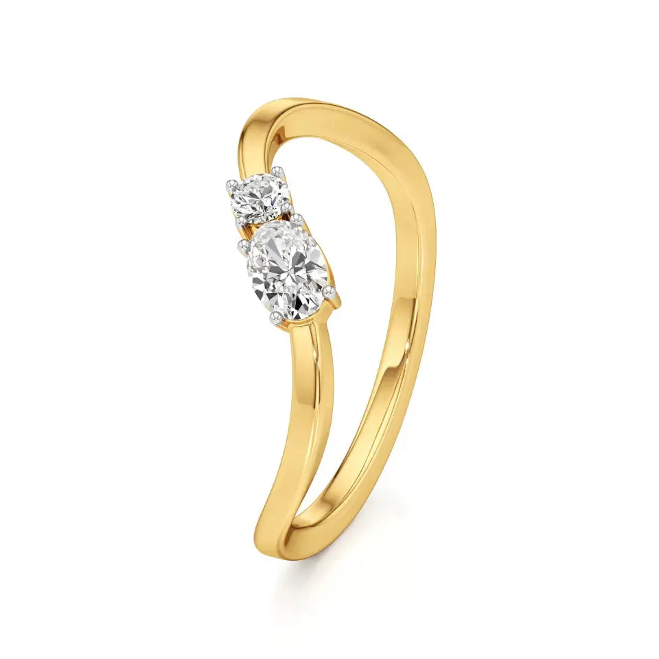 Mode | Oval & Round Lab-Grown Diamond Ring - Nivara