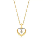 Sneh | Round Lab Grown Diamonds Heart Pendant - Nivara