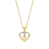 Sneh | Round Lab Grown Diamonds Heart Pendant - Nivara