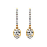 Amaya | Round Lab-Grown Diamond Dangle Earrings