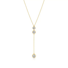 Amora | Round Lab Grown Diamond Bezel Setting Necklace - Nivara