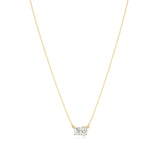 Toi et Moi | Emerald & Oval Lab Grown Diamonds Necklace