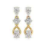 Vanya | Round, Pear and Oval Lab-Grown Diamonds Drop Earrings - Nivara