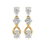 Vanya | Round, Pear and Oval Lab-Grown Diamonds Drop Earrings - Nivara