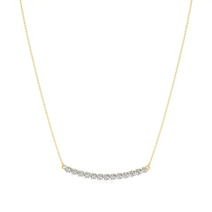Noor | Classic Round Lab Grown Diamond Bar Necklace - Nivara