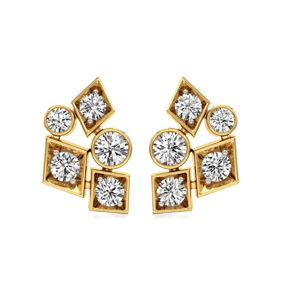 Celestia | Round Lab-Grown Diamonds Clustered Studs - Nivara