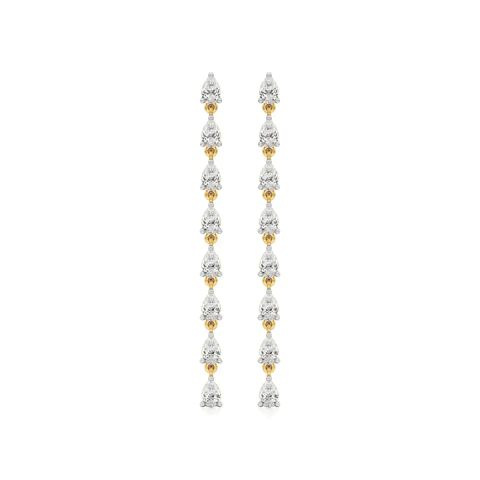 Mode | Pear Lab-Grown Diamonds Dangler Earrings - Nivara