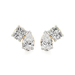Toi et Moi | Cushion & Pear Lab-Grown Diamond Stud Earrings - Nivara