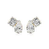Toi et Moi | Cushion & Pear Lab-Grown Diamond Stud Earrings - Nivara