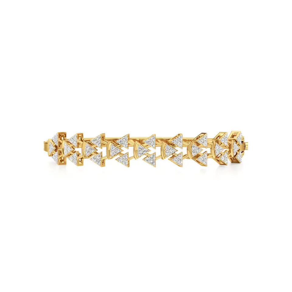 Mode | Elegant Lab Grown Diamonds Triangle Pattern Bangle - Nivara