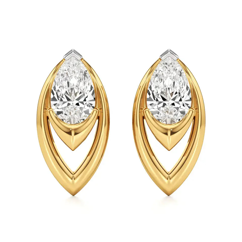Sia | Pear Soliltaire Lab-Grown Diamond Studs - Nivara