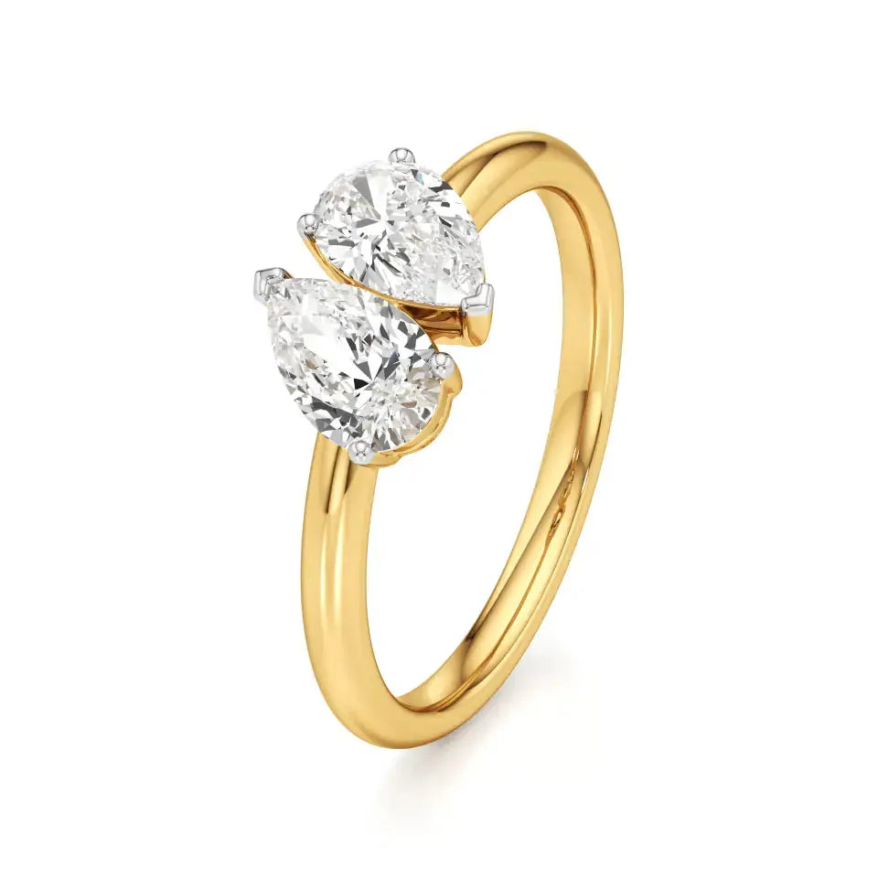Toi et Moi | Pear Lab-Grown Diamond Ring - Nivara